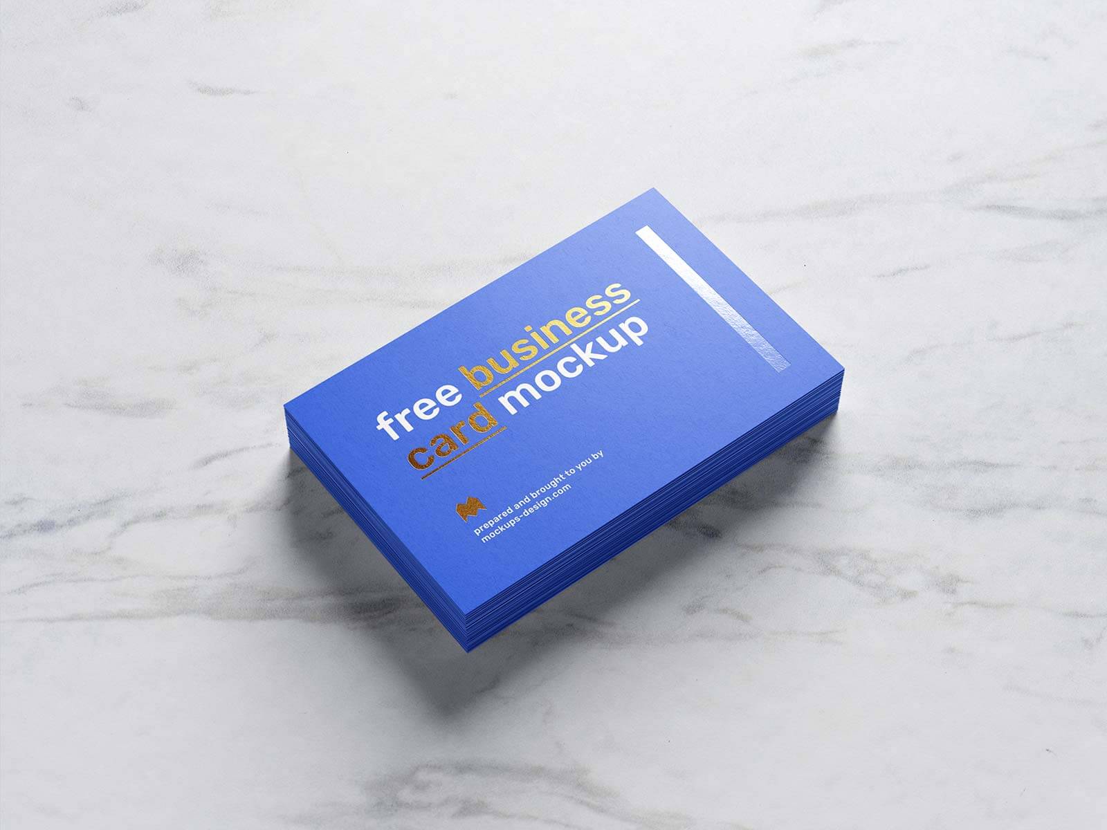 Free Gold & Silver Foil Business Card Mockup PSD Set (1)