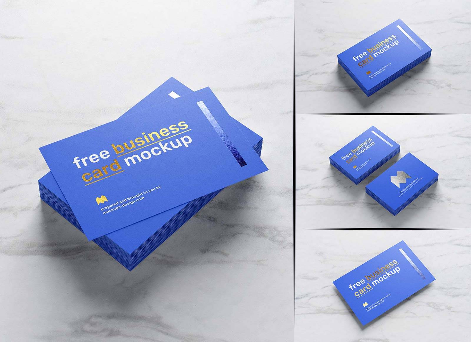 Download Free Gold Silver Foil Business Card Mockup Psd Set Good Mockups