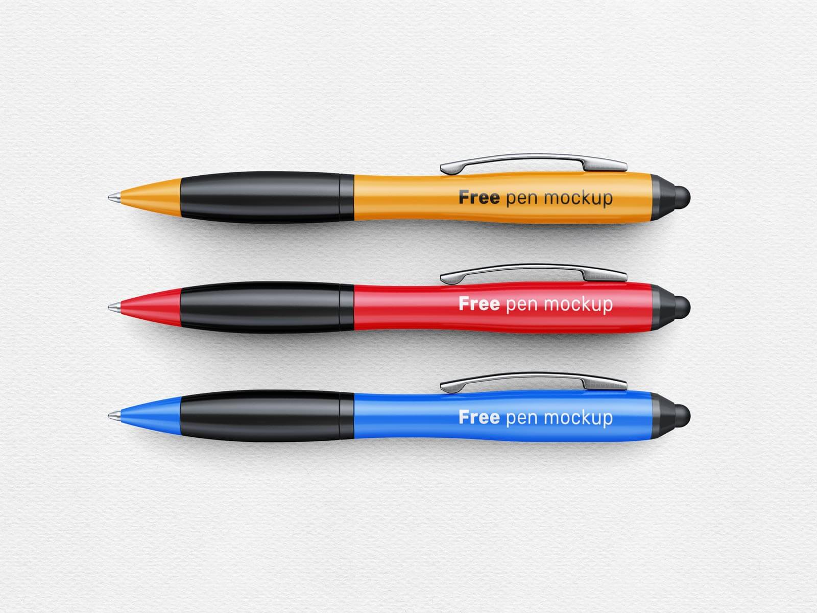 Free Paper Pen Mockup PSD Set (1)
