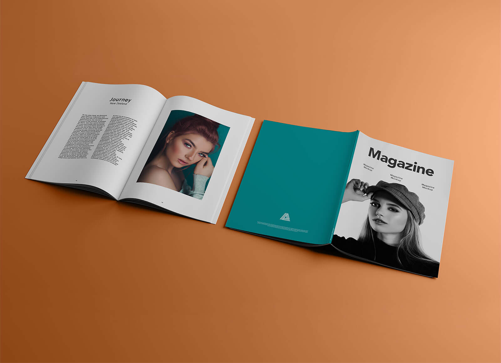 Free A4 Title & Inner Pages Magazine Mockup PSD - Good Mockups