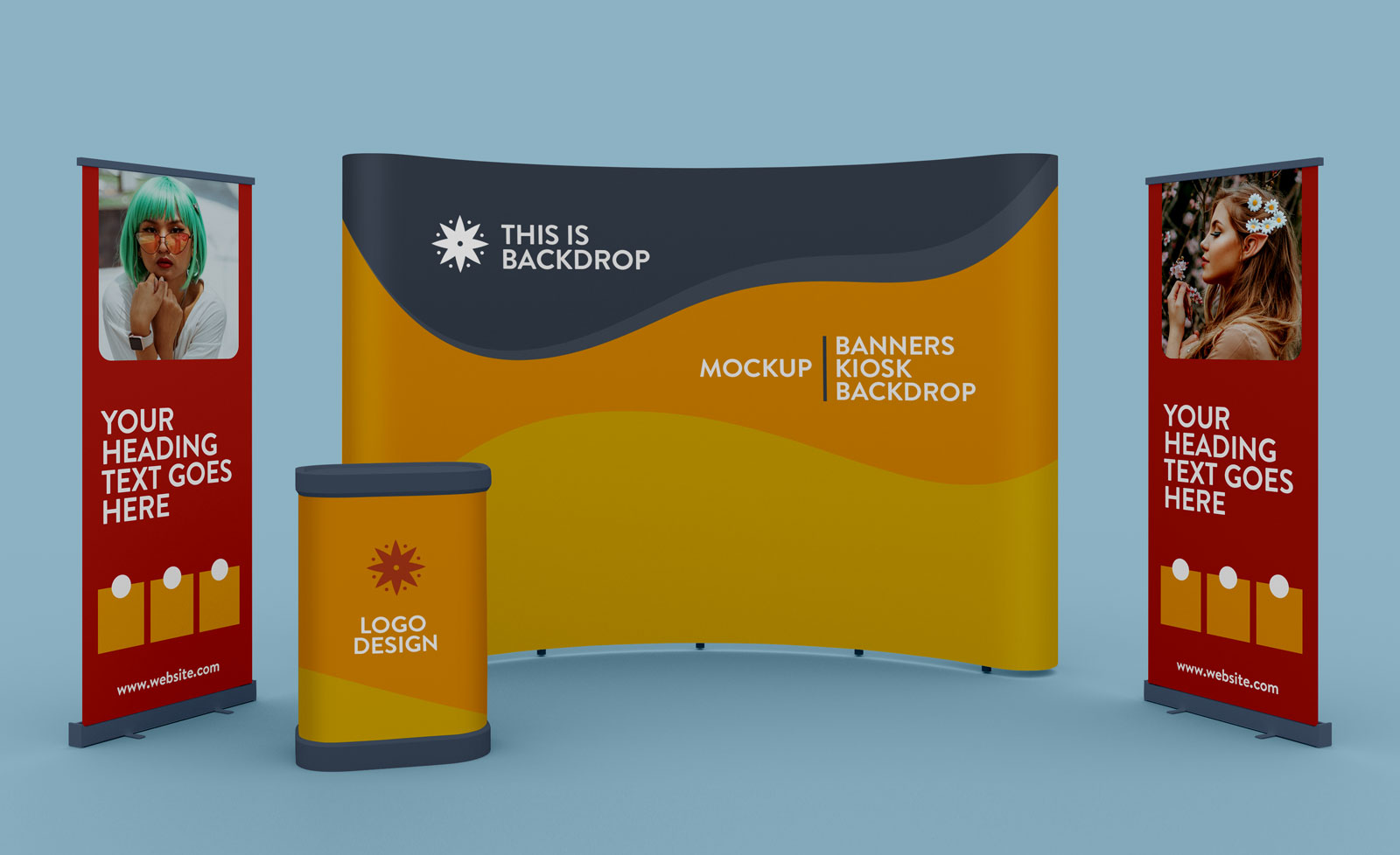 Download Free Exhibition Trade Show Standing Banner, Booth ...