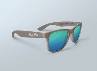 Free Men's Sunglasses Mockup PSD Set