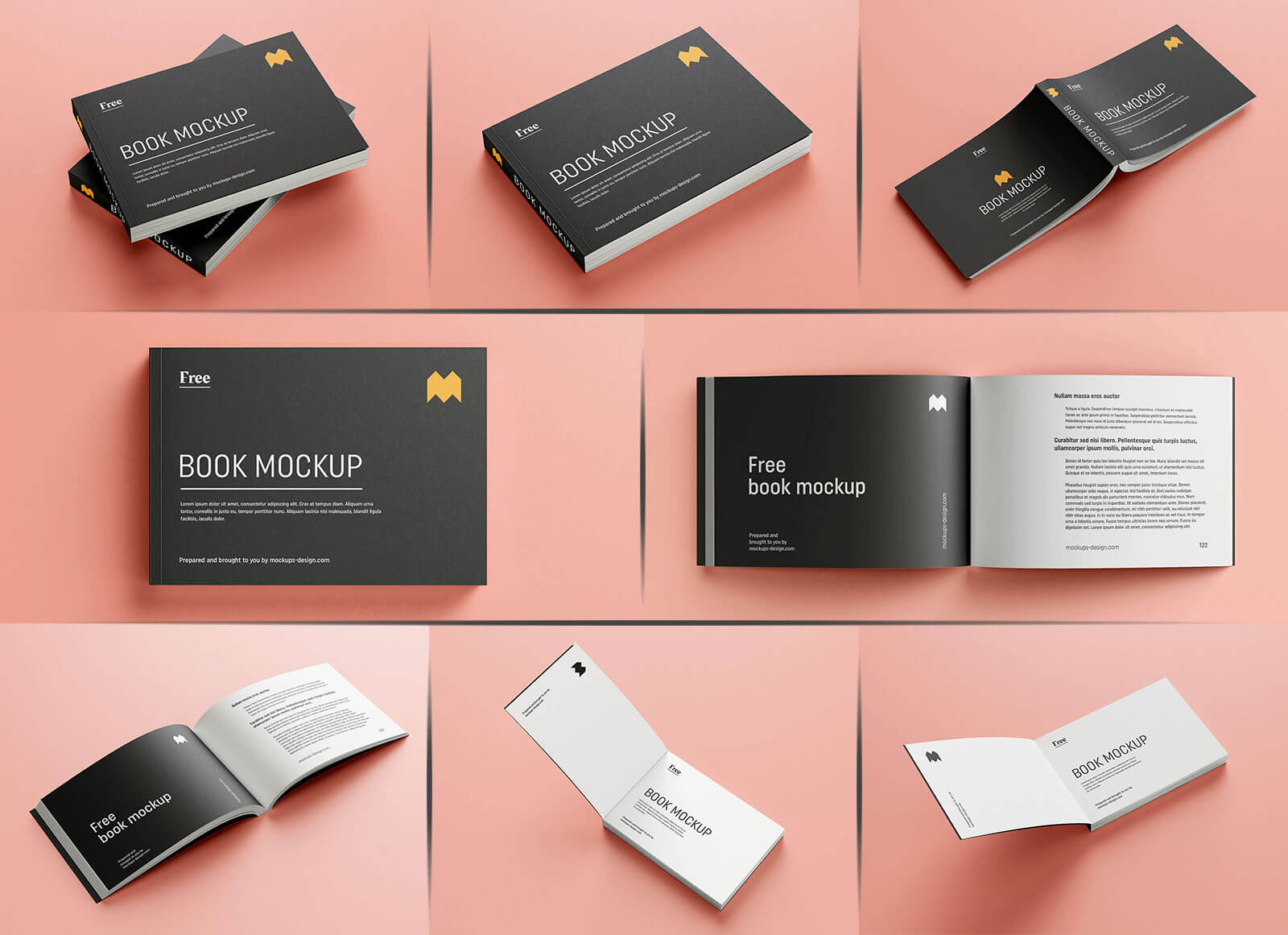 Landscape book mockup free information