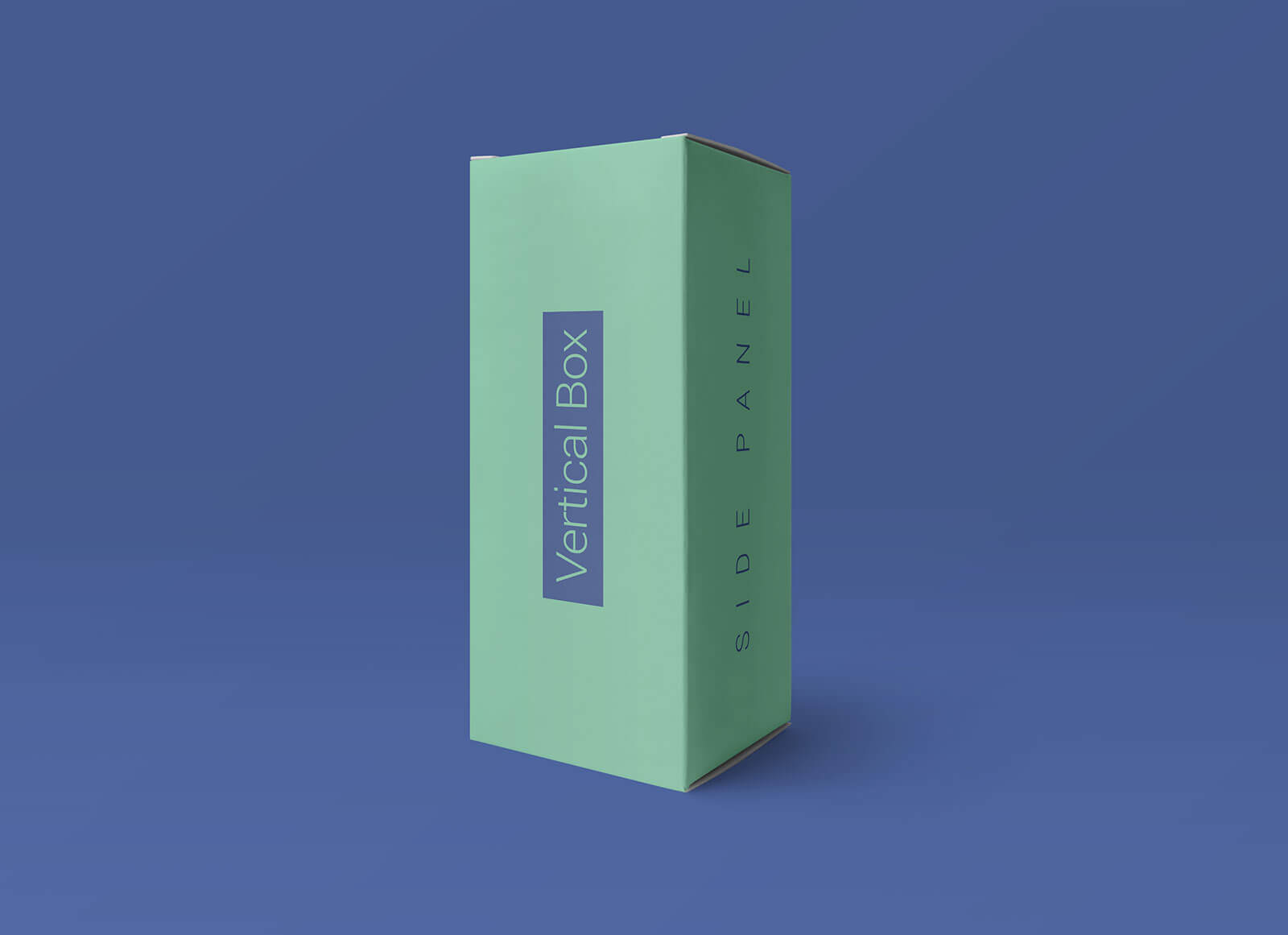 Free vertical box mockup for cardboard information