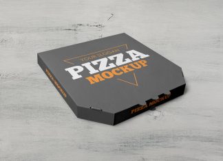 Free Takeaway Pizza Box Packaging Mockup PSD Set (2)