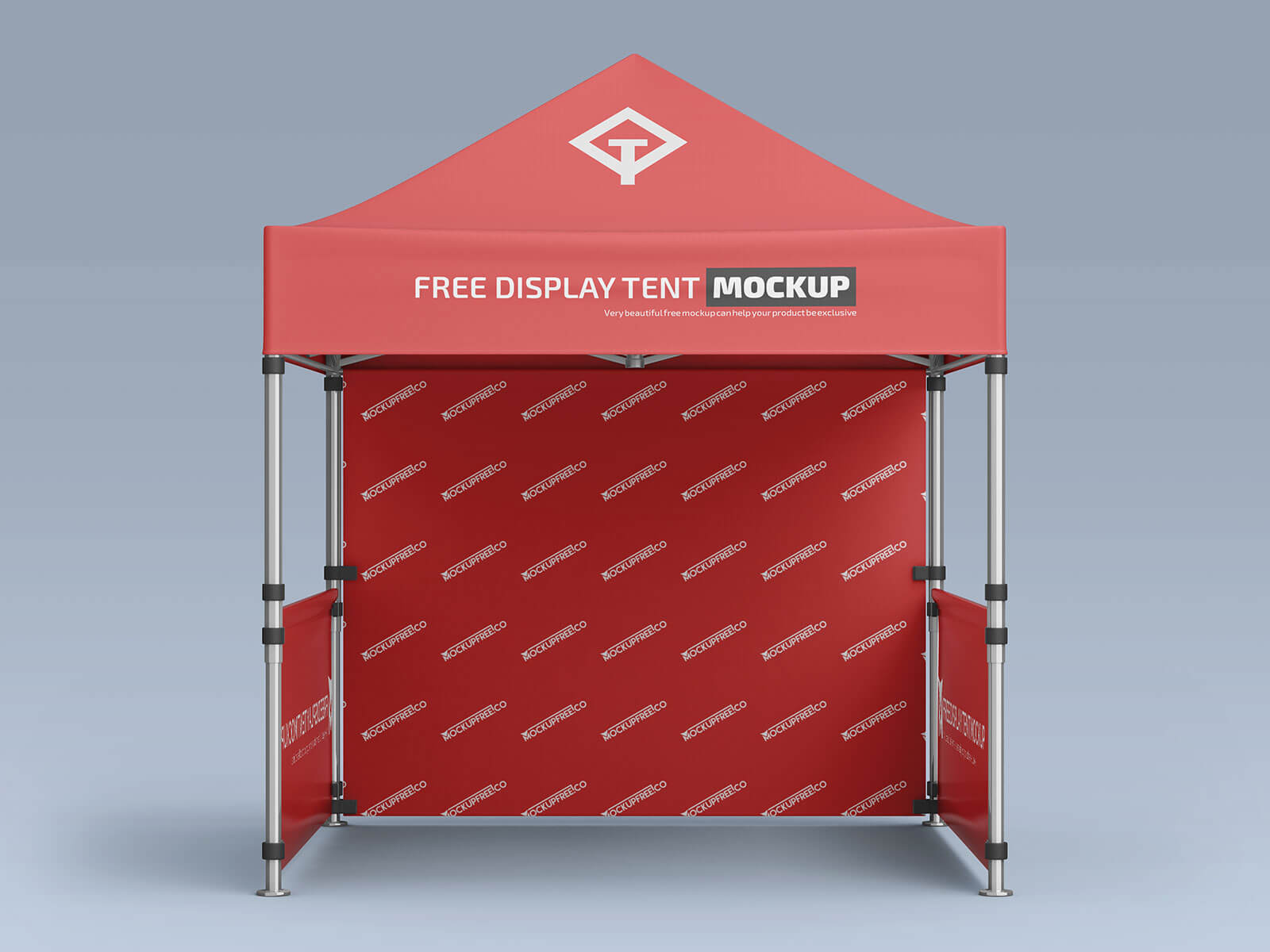 Free Pop-Up Canopy Tent With Sidewalls Mockup PSD Set