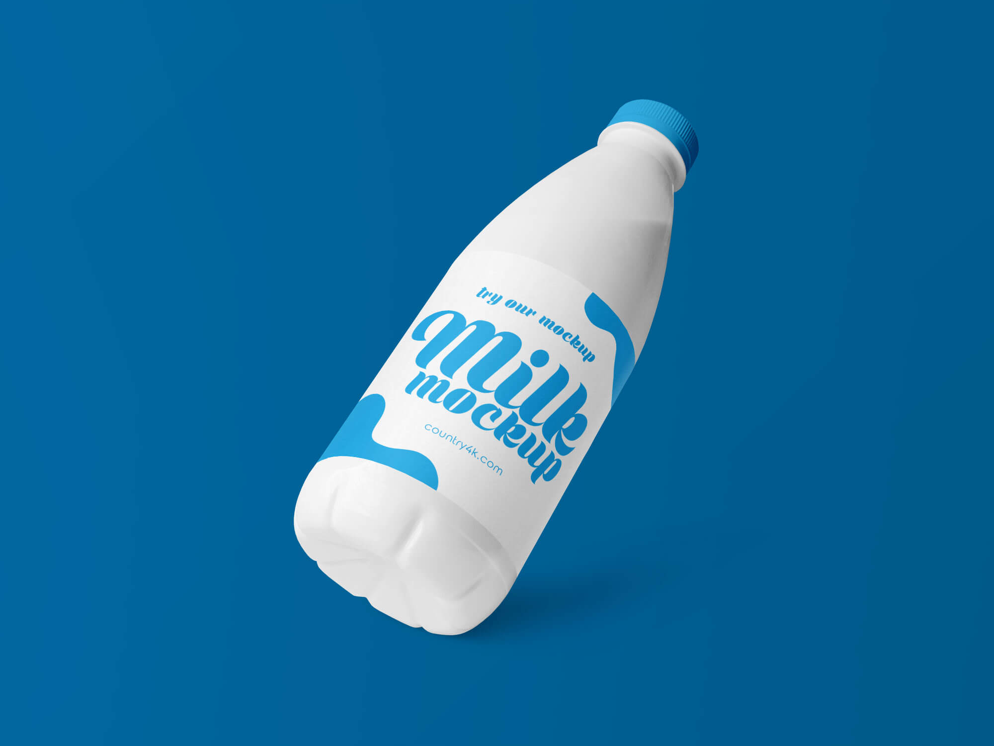 Free Plastic Milk Bottle Mockup PSD Set