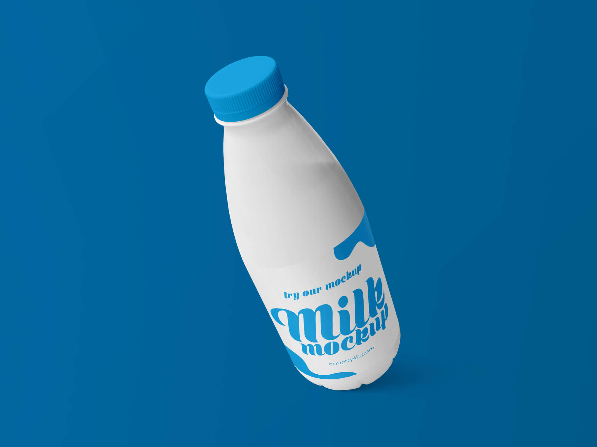 Free Plastic Milk Bottle Mockup PSD Set