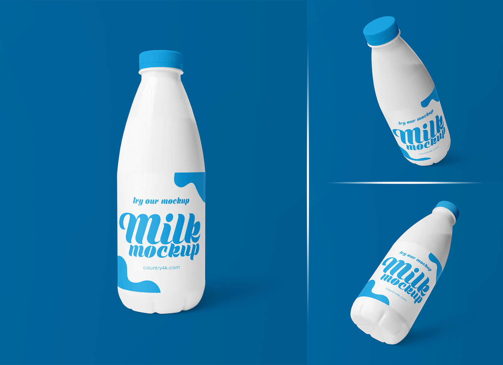 Download Free Plastic Milk Bottle Mockup PSD Set - Good Mockups