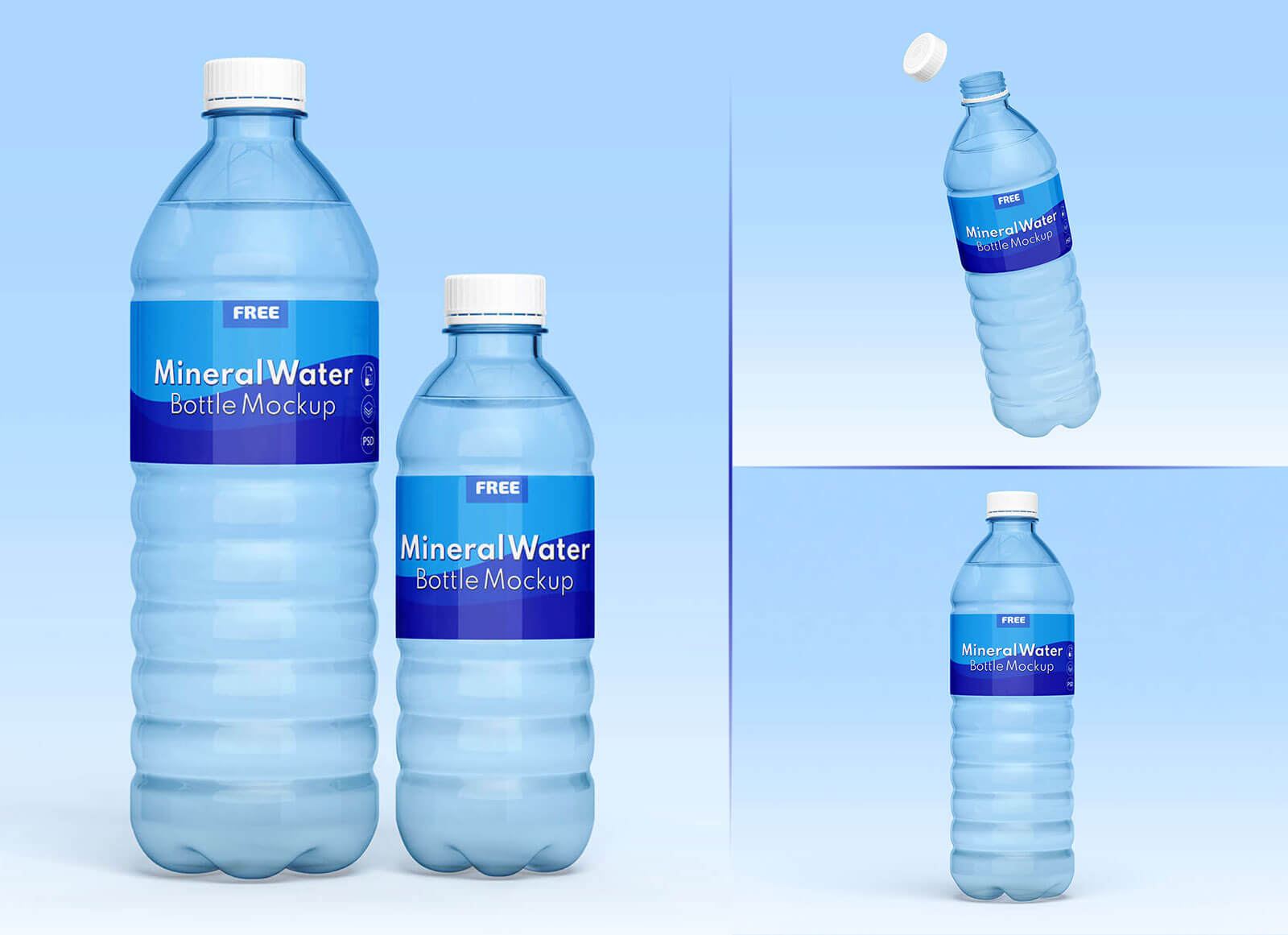 Free 1 5 0 5 Liter Drinking Mineral Water Bottle Mockup Psd Set Good Mockups
