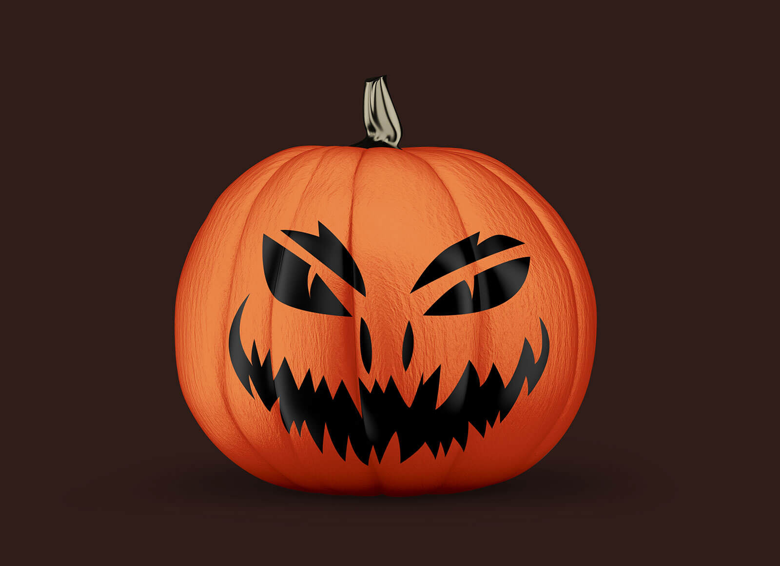 Free Painted Halloween 12 Scary Pumpkin Mockup PSD - Good Mockups