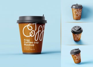 Free Premium Paper Coffee Cup Mockup PSD Set (5)
