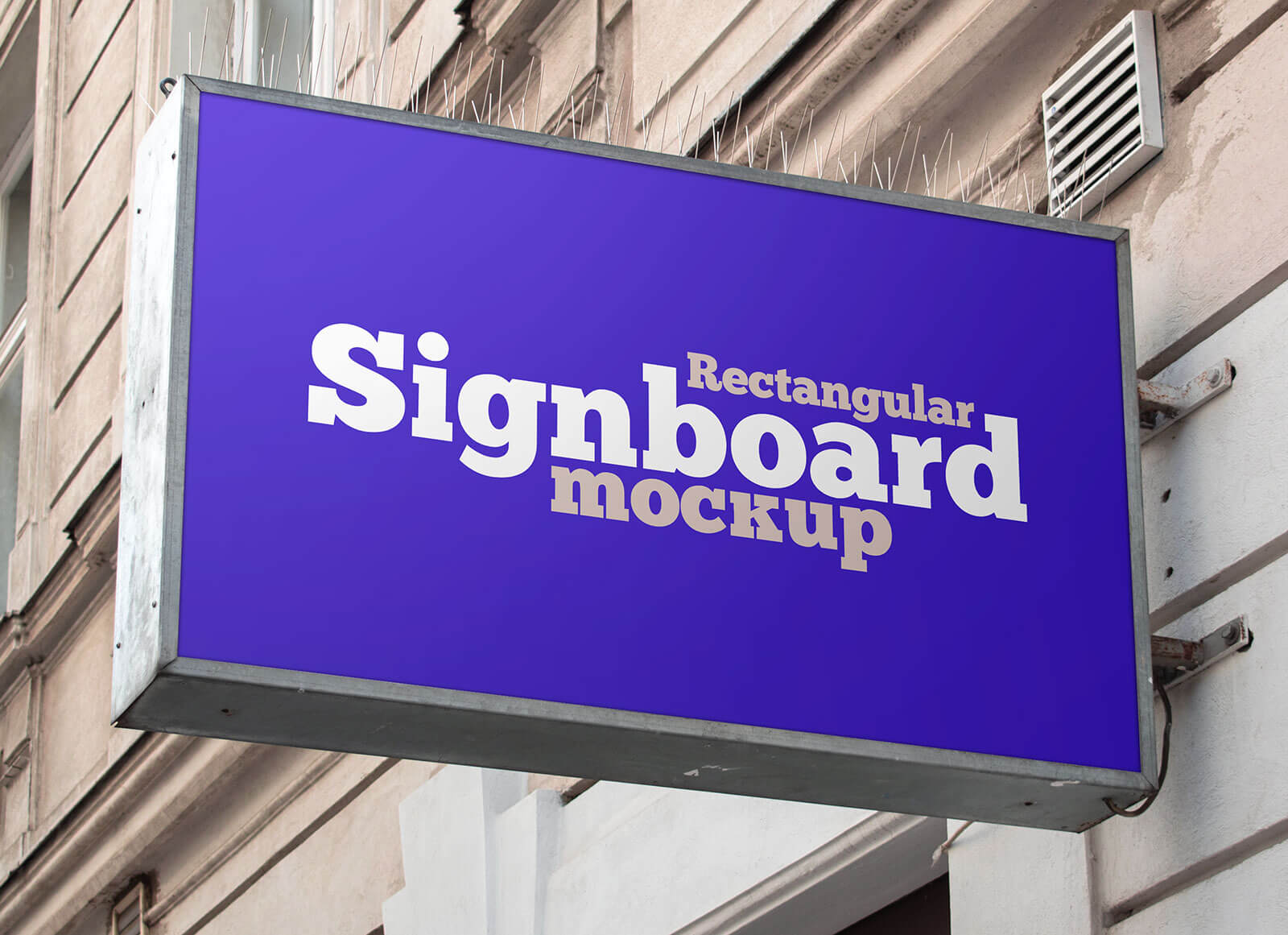Download Free Rectangular Signboard Mockup PSD - Good Mockups