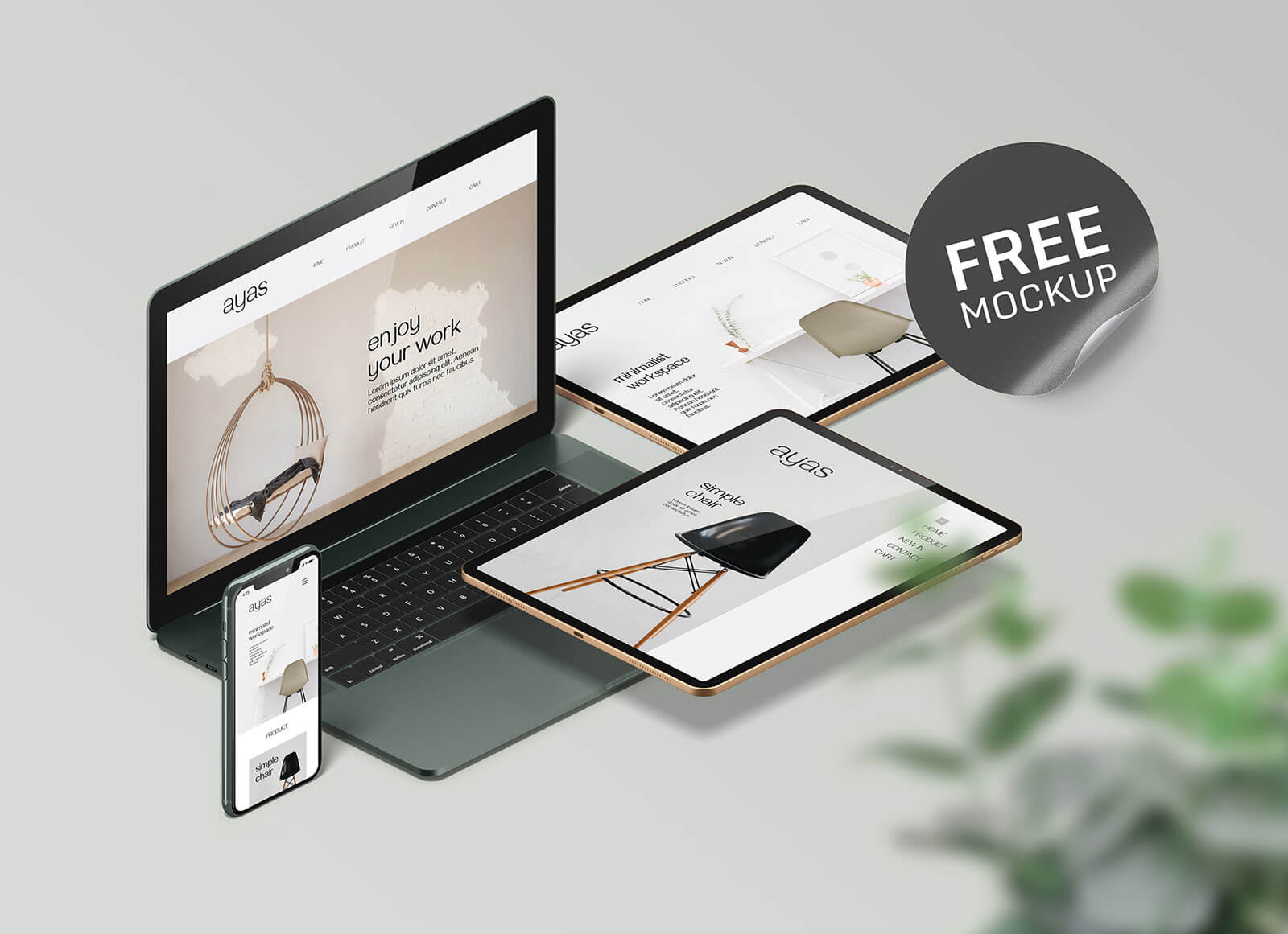 Free-Responsive-Web Design Devices Mockup PSD