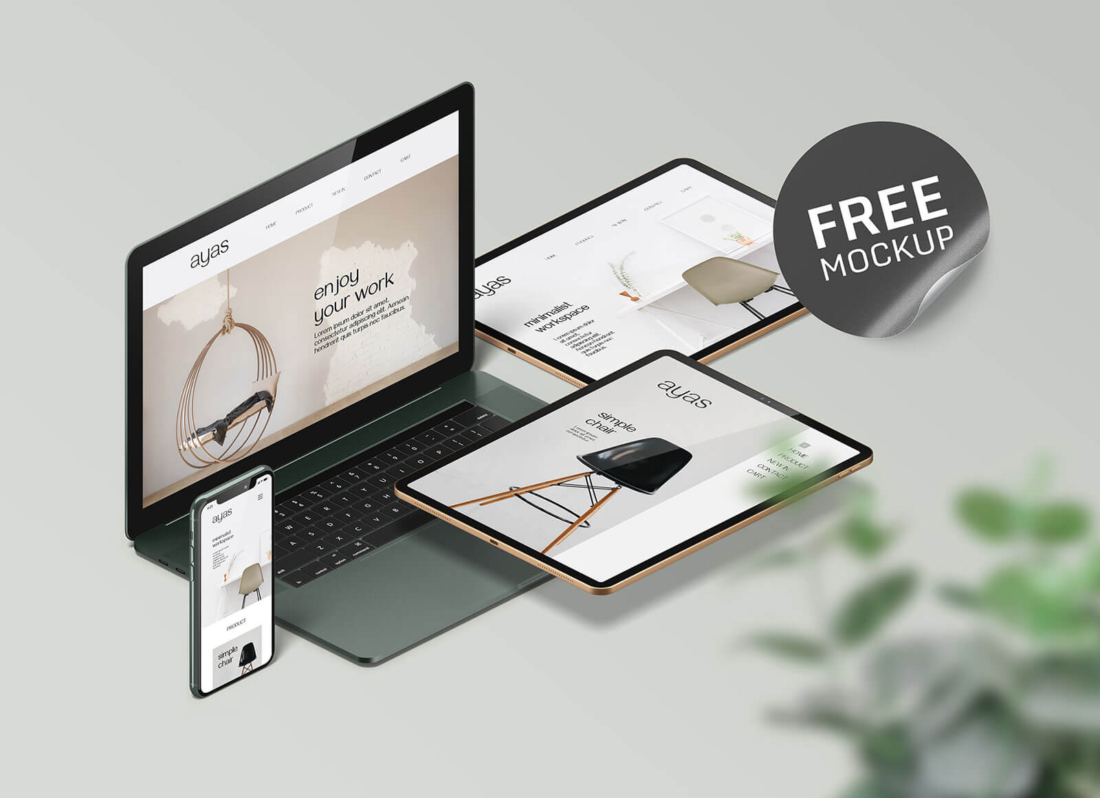 Download Free Responsive Web Design Devices Mockup PSD - Good Mockups