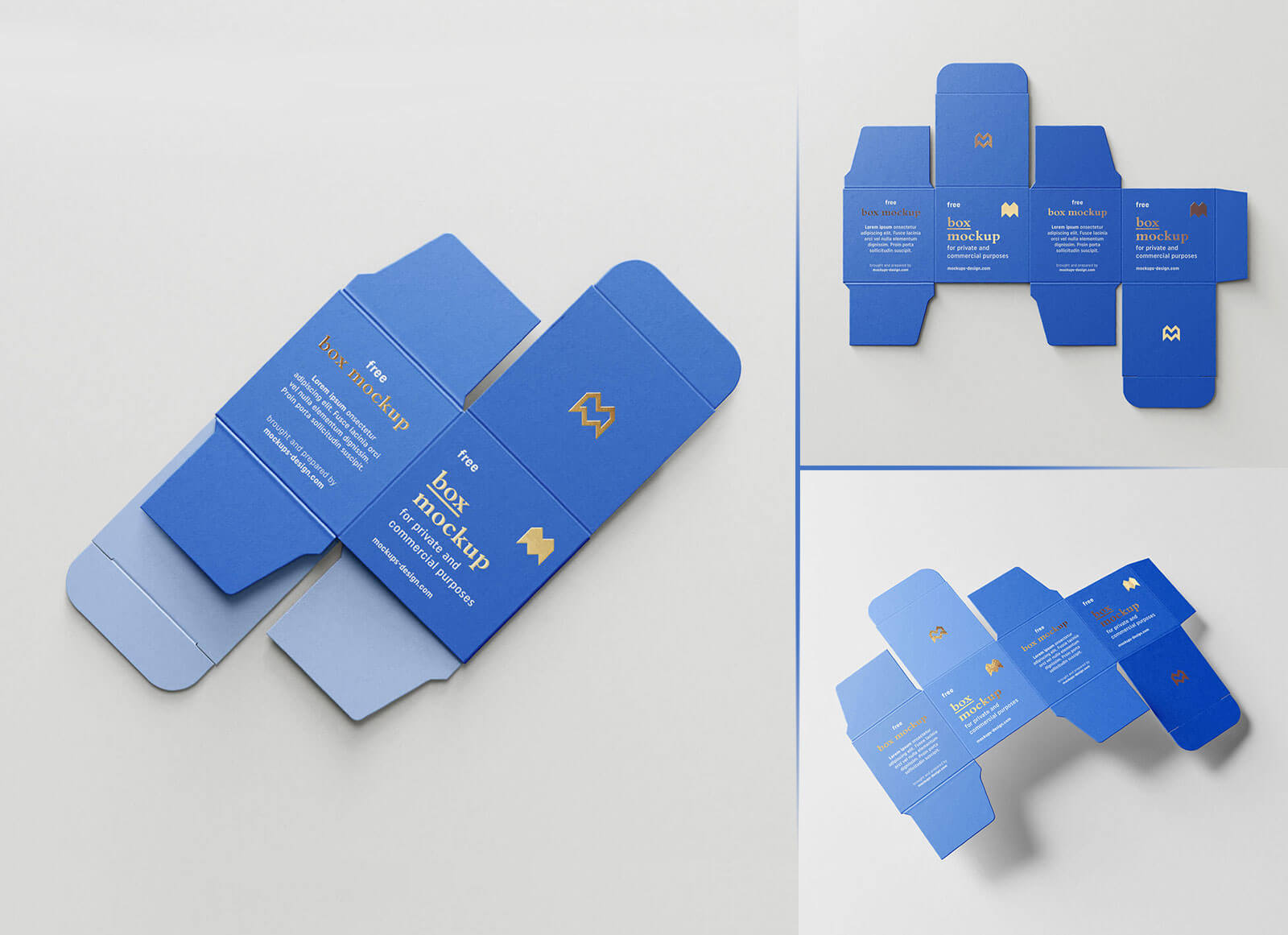 Download Free Square Unfolded Box Packaging Mockup PSD Set - Good ...