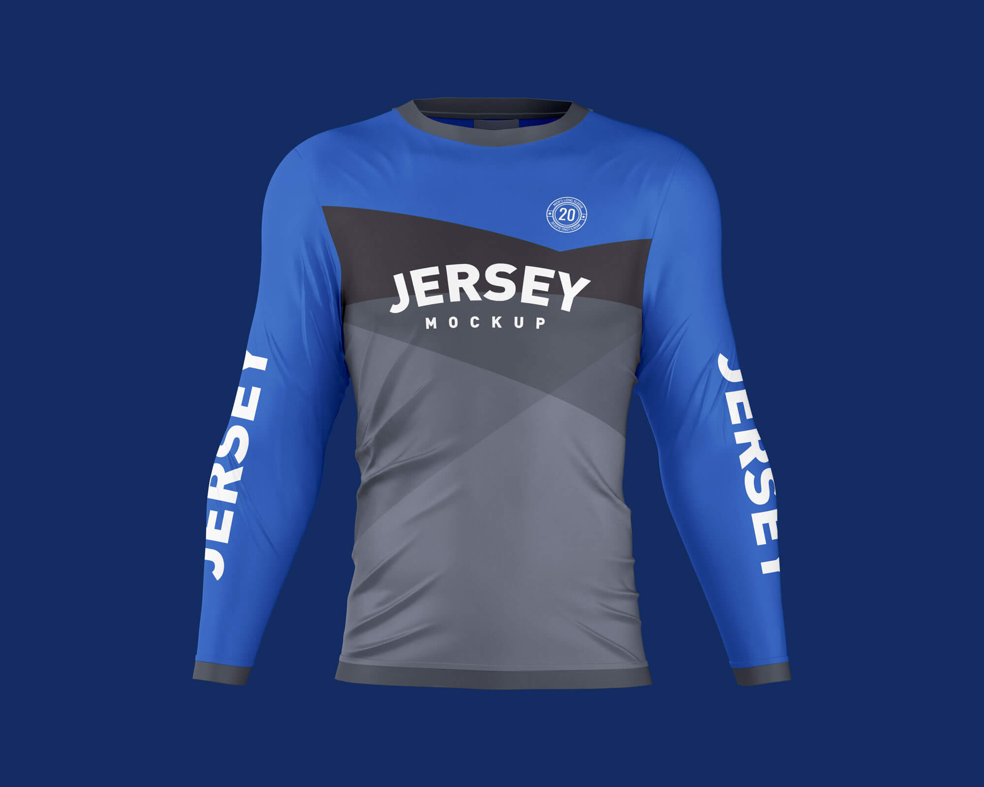 Free Men's Long Sleeve 3D Jersey T-Shirt Mockup PSD Set ...