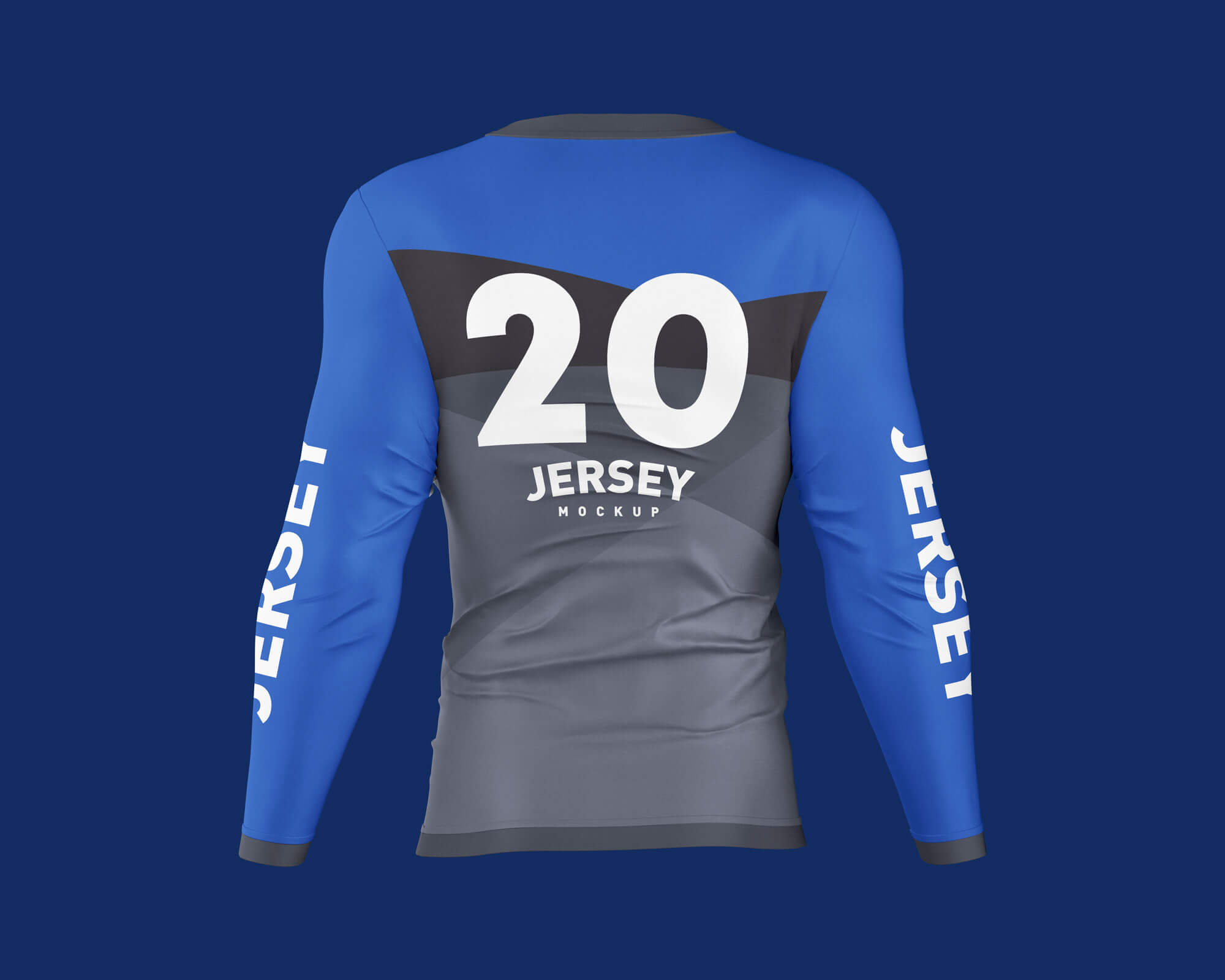 Free Men's Long Sleeve 3D Jersey T-Shirt Mockup PSD Set ...