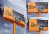 Free Outdoor Advertising Billboard / Hoarding Mockup PSD Set