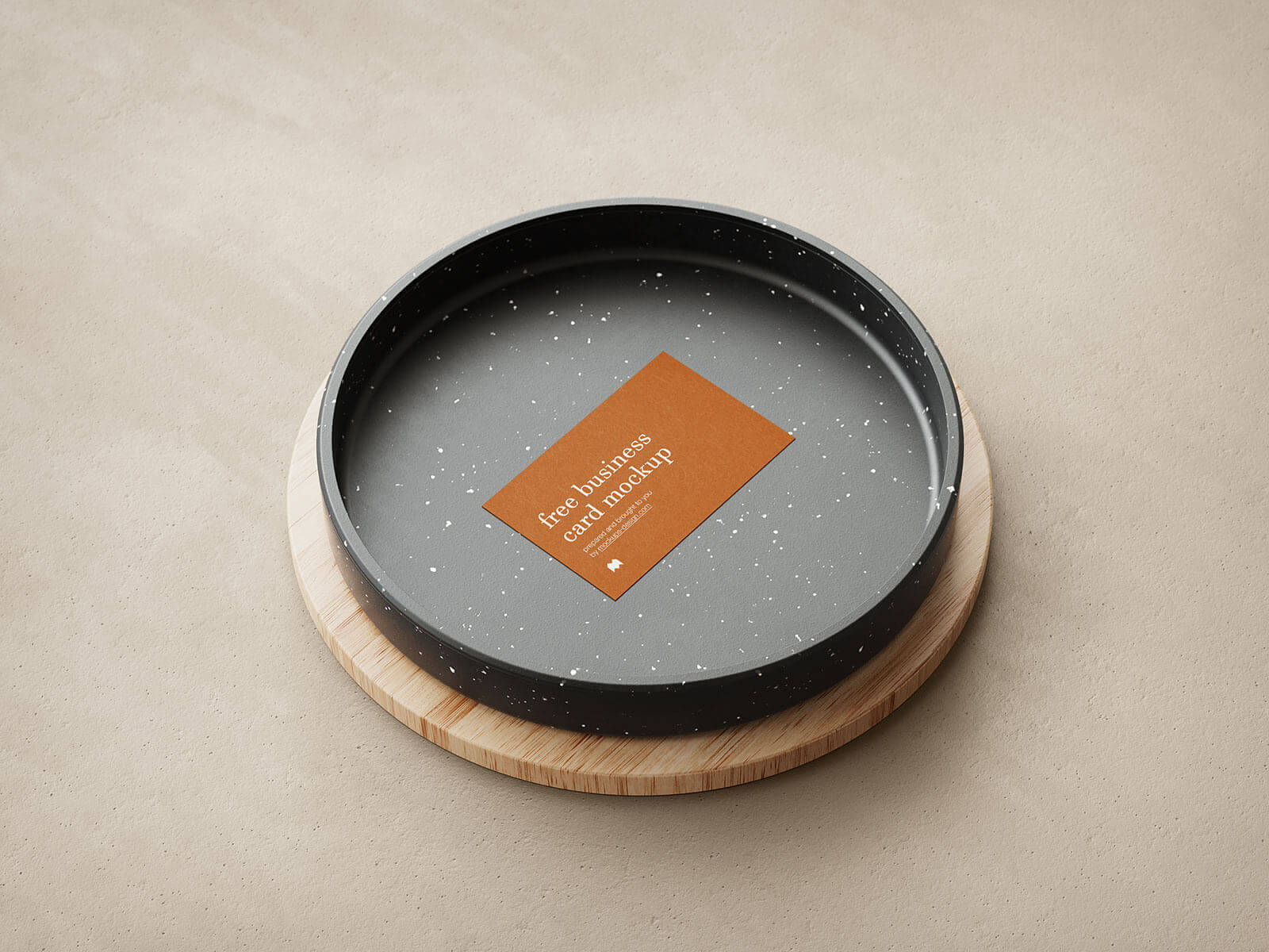 Free Business Card In A Cooking Pot Mockup PSD Set (1)