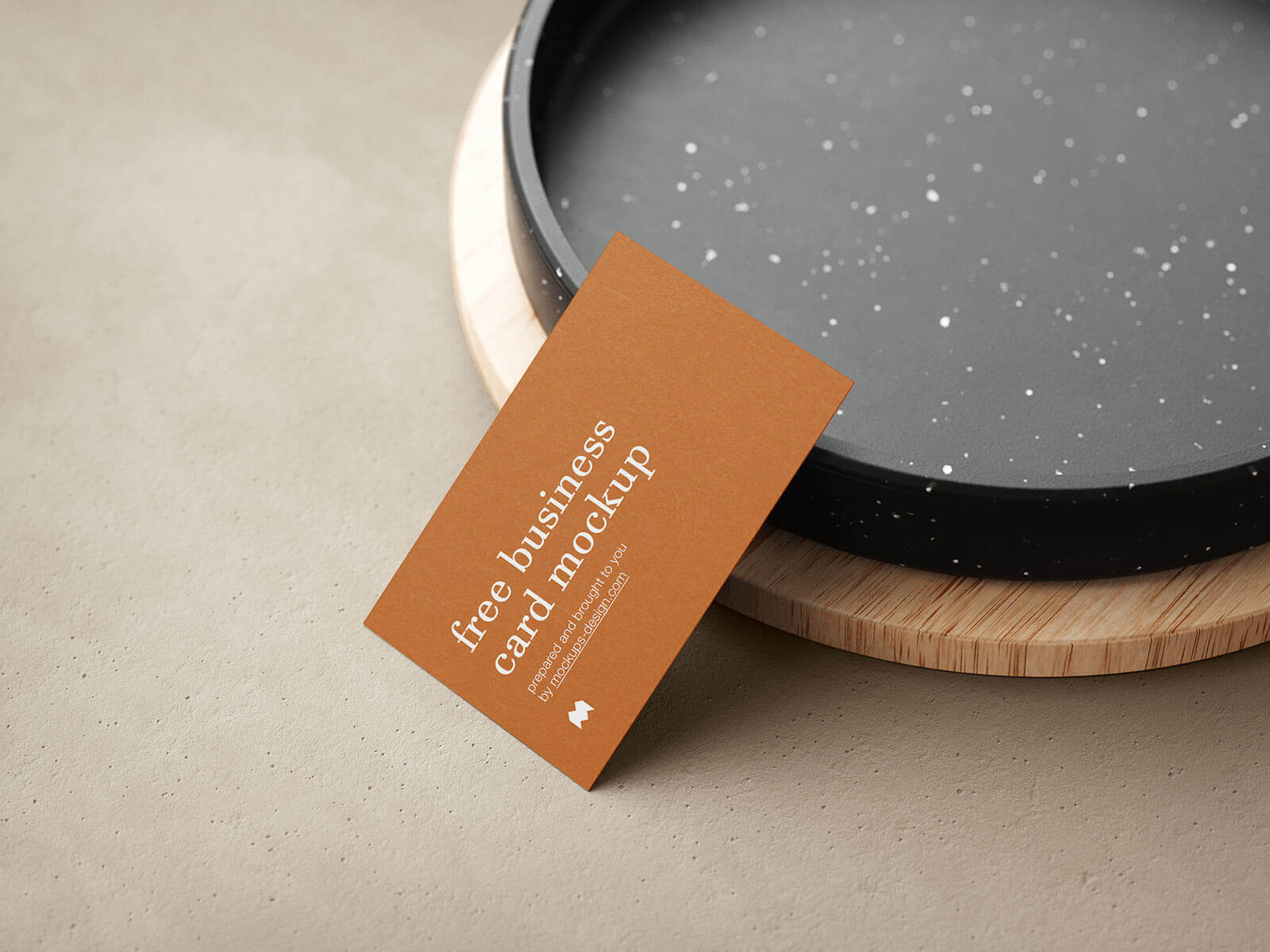 Free Business Card In A Cooking Pot Mockup PSD Set (1)