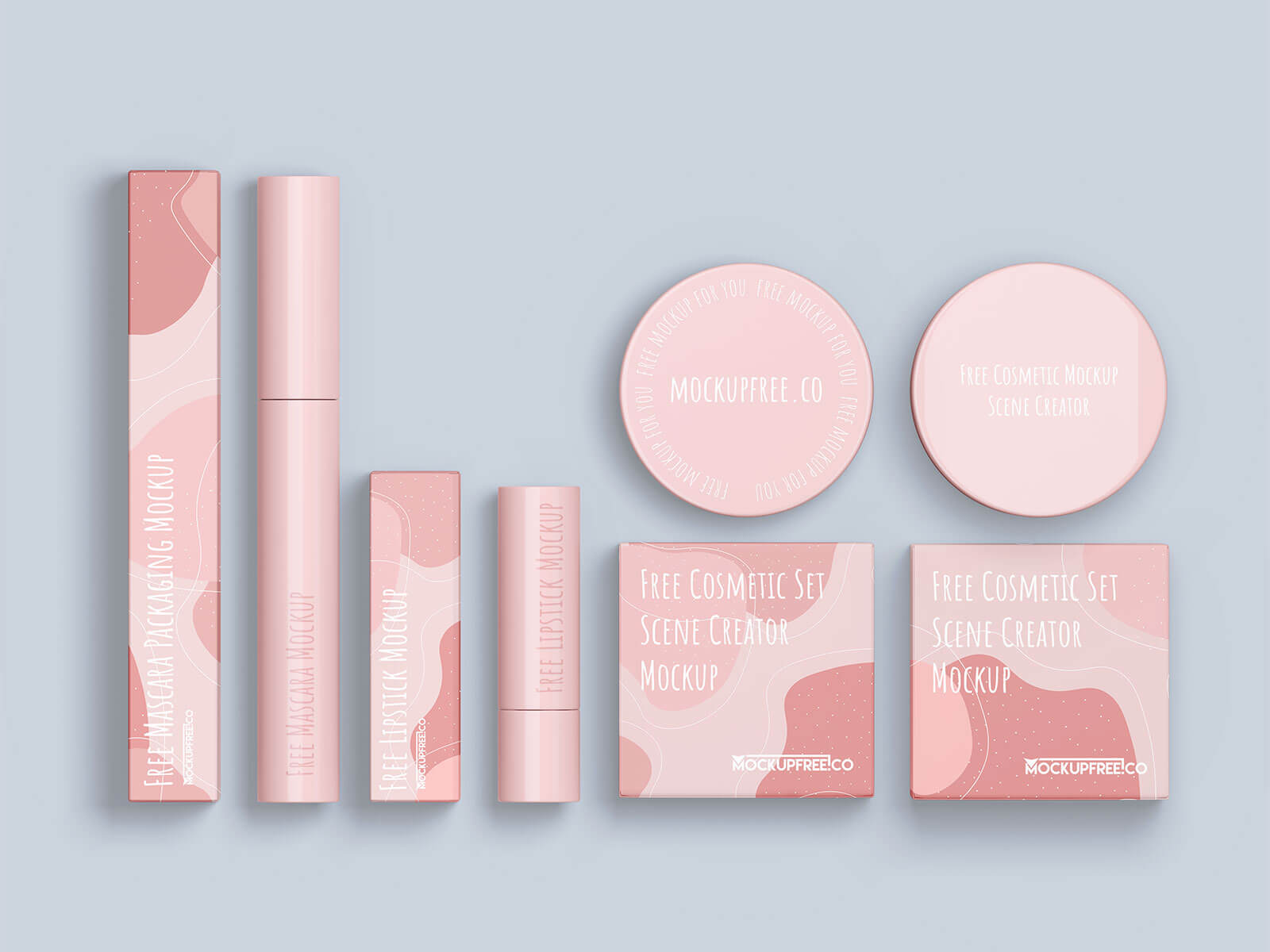 Free Cosmetic Lipstick & Bronzer Packaging Mockup PSD (1)