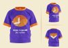 Free Short Sleeves Young Kid T-Shirt Mockup PSD Set (3)