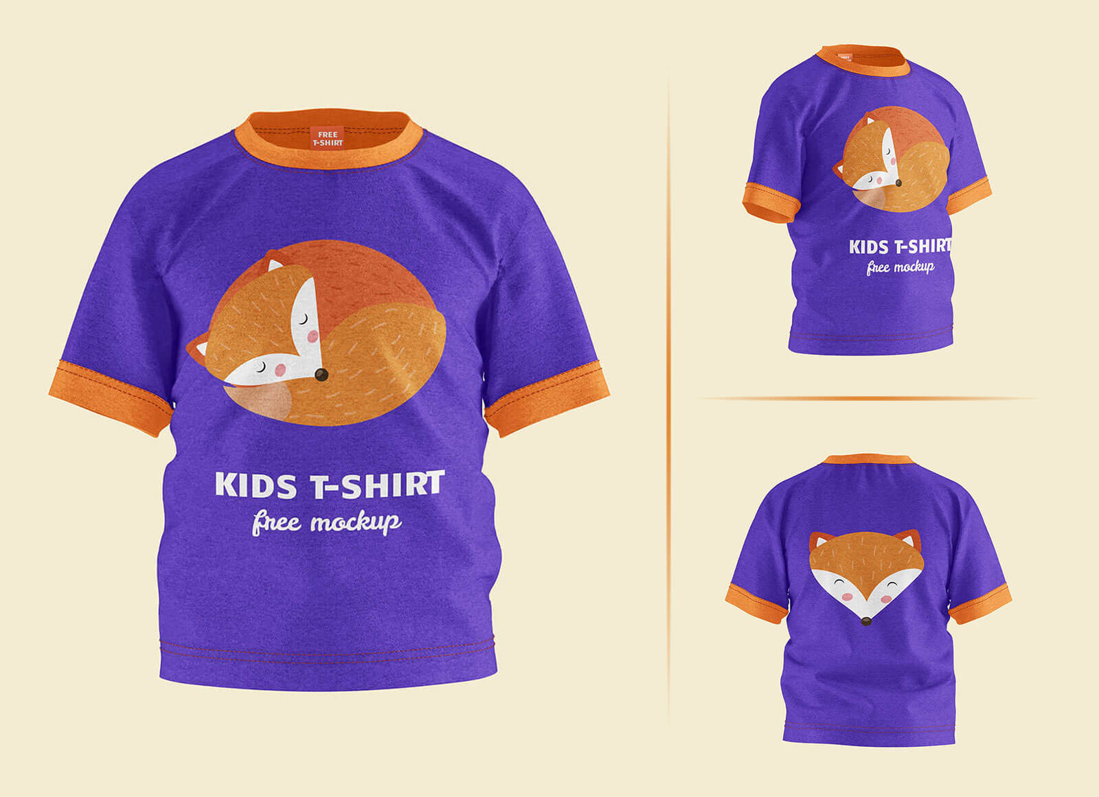 Download Free Short Sleeves Young Kid T-Shirt Mockup PSD Set - Good ...