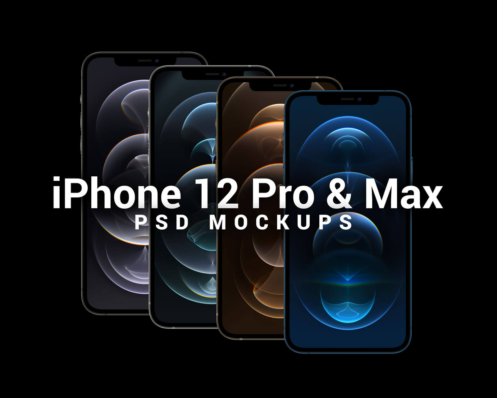 Free iPhone 12 Pro Max & iPhone 12 Pro Mockup PSD (All ...