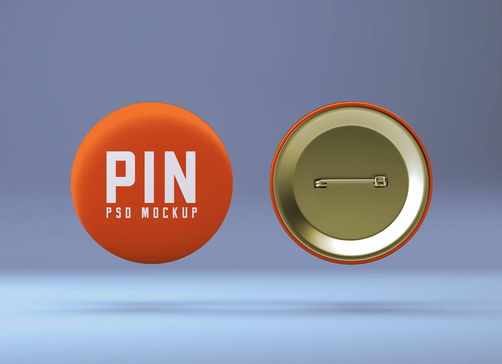 Free Round Pin Badge Button Mockup PSD Good Mockups