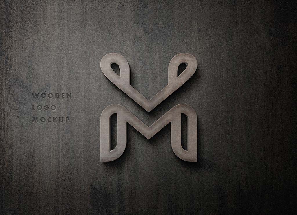 3d logo mockup free psd