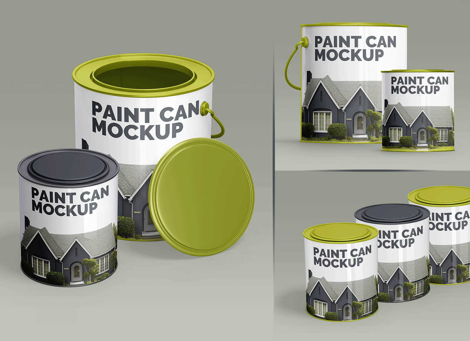 Download Free Paint Tin Can Mockup PSD Set - Good Mockups