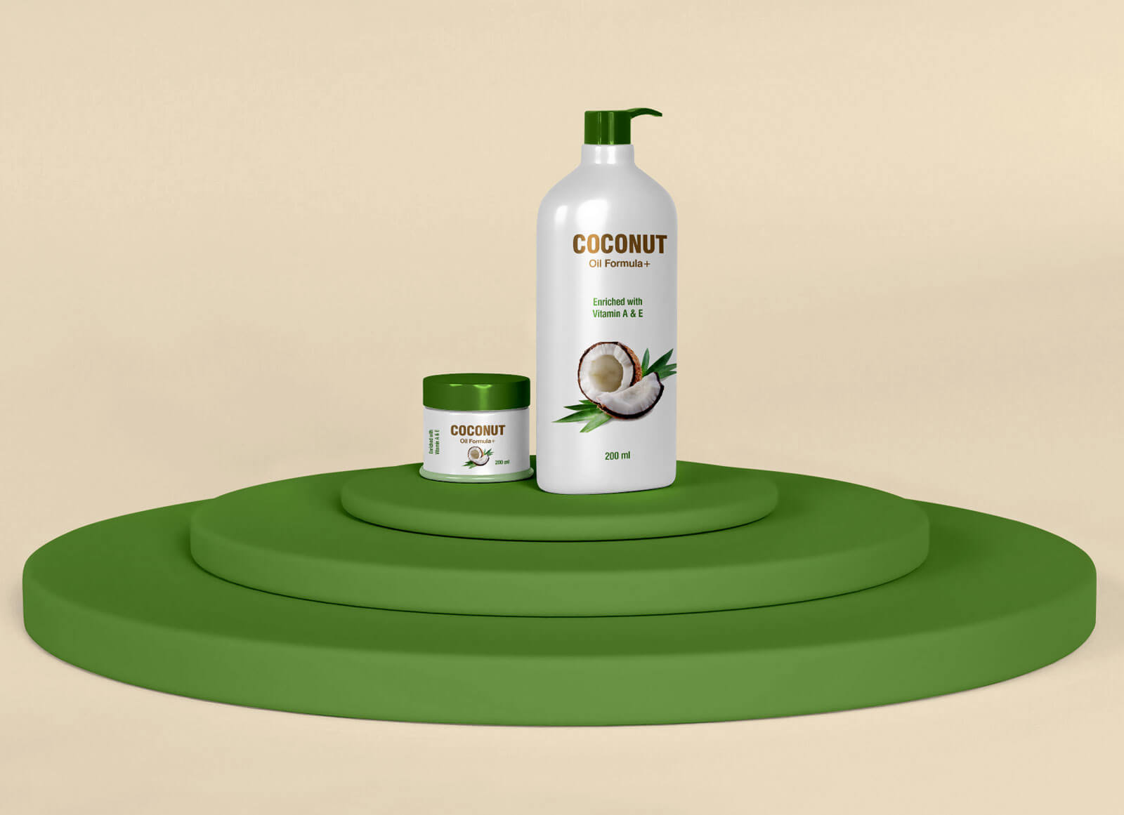 Download Free Spa Cosmetics Conditioner & Cream Jar Mockup PSD ...