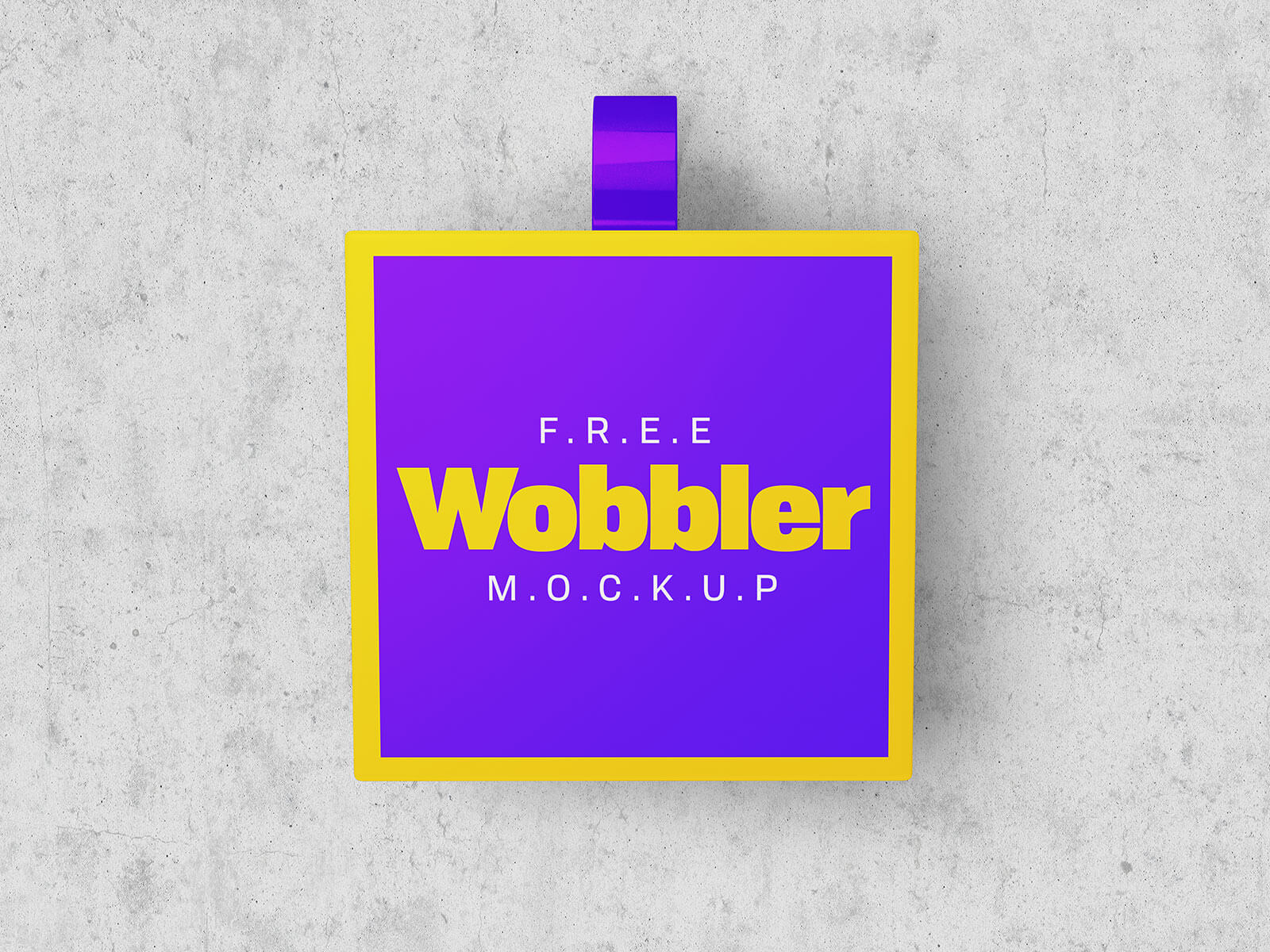 Free Square Shelf Wobbler Mockup PSD Set (1)
