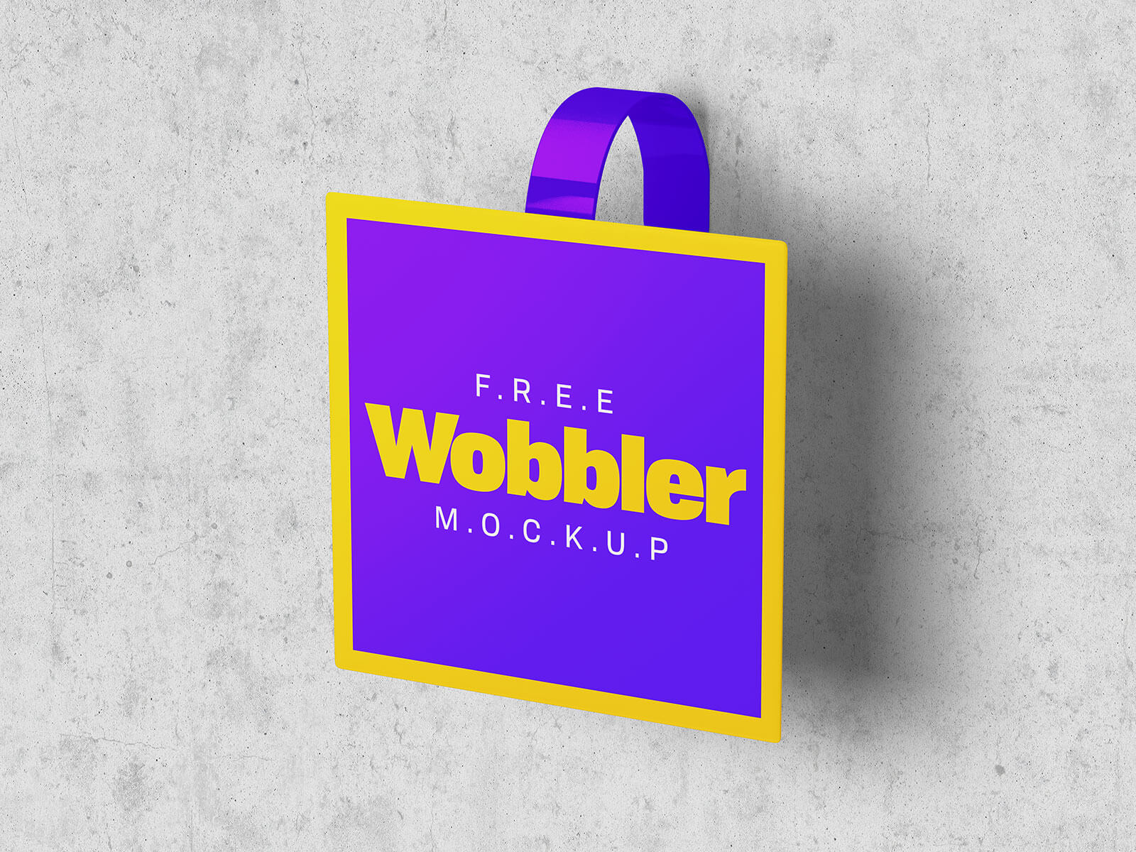 Free Square Shelf Wobbler Mockup PSD Set (2)