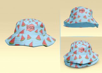 Free Bucket Fishing Hat Mockup PSD Set