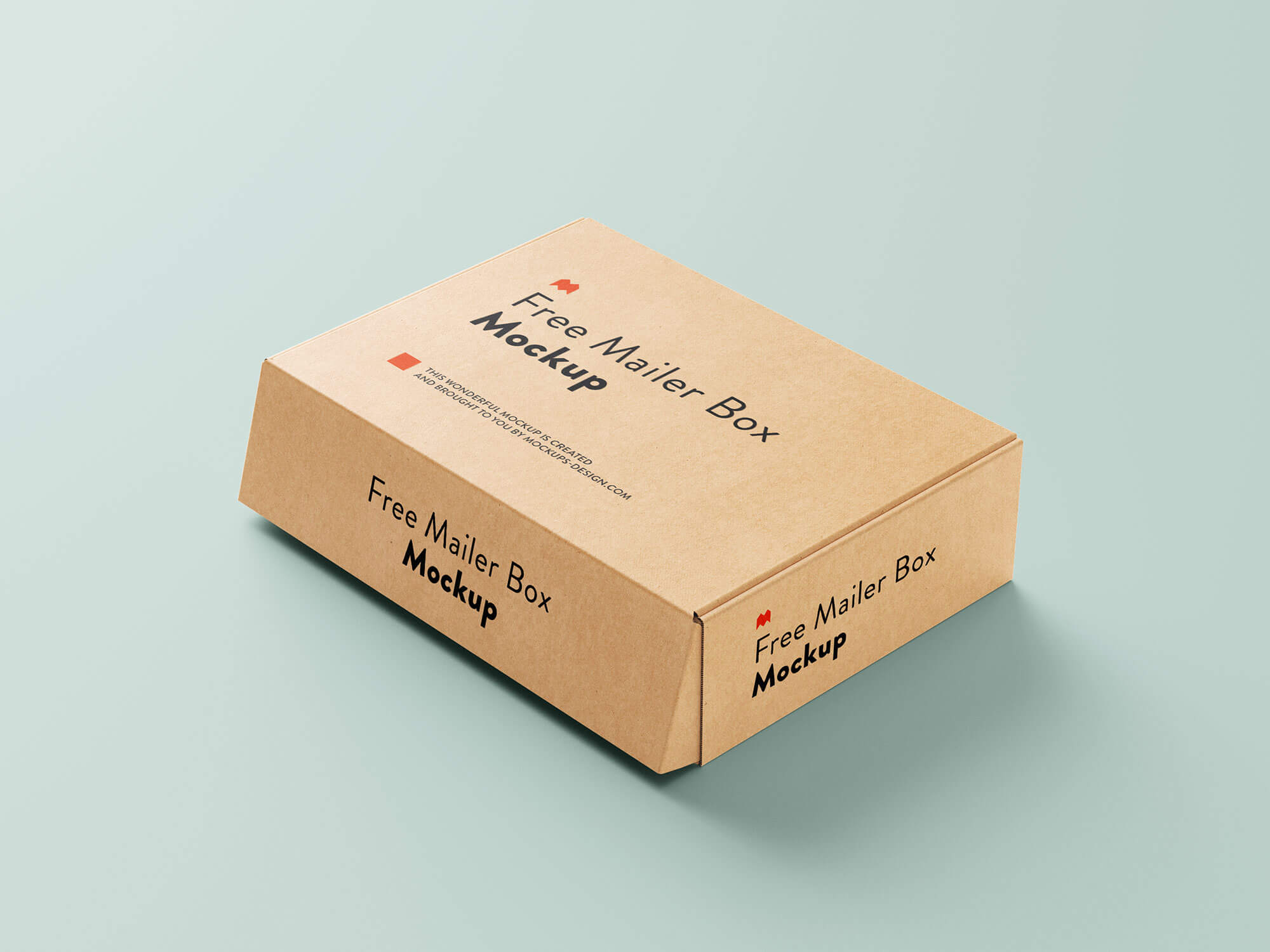 Free Delivery Shipping Mailer Box Mockup PSD Set (1)