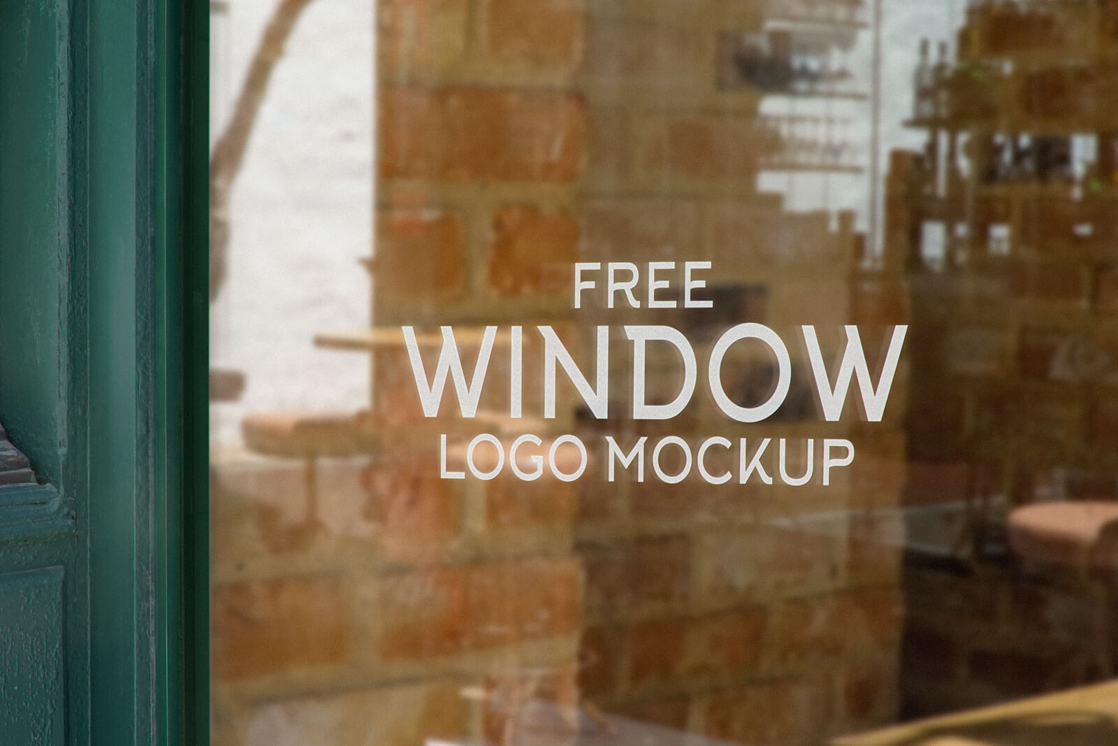 Free Glass Shop Window Signage Logo Mockup PSD Set