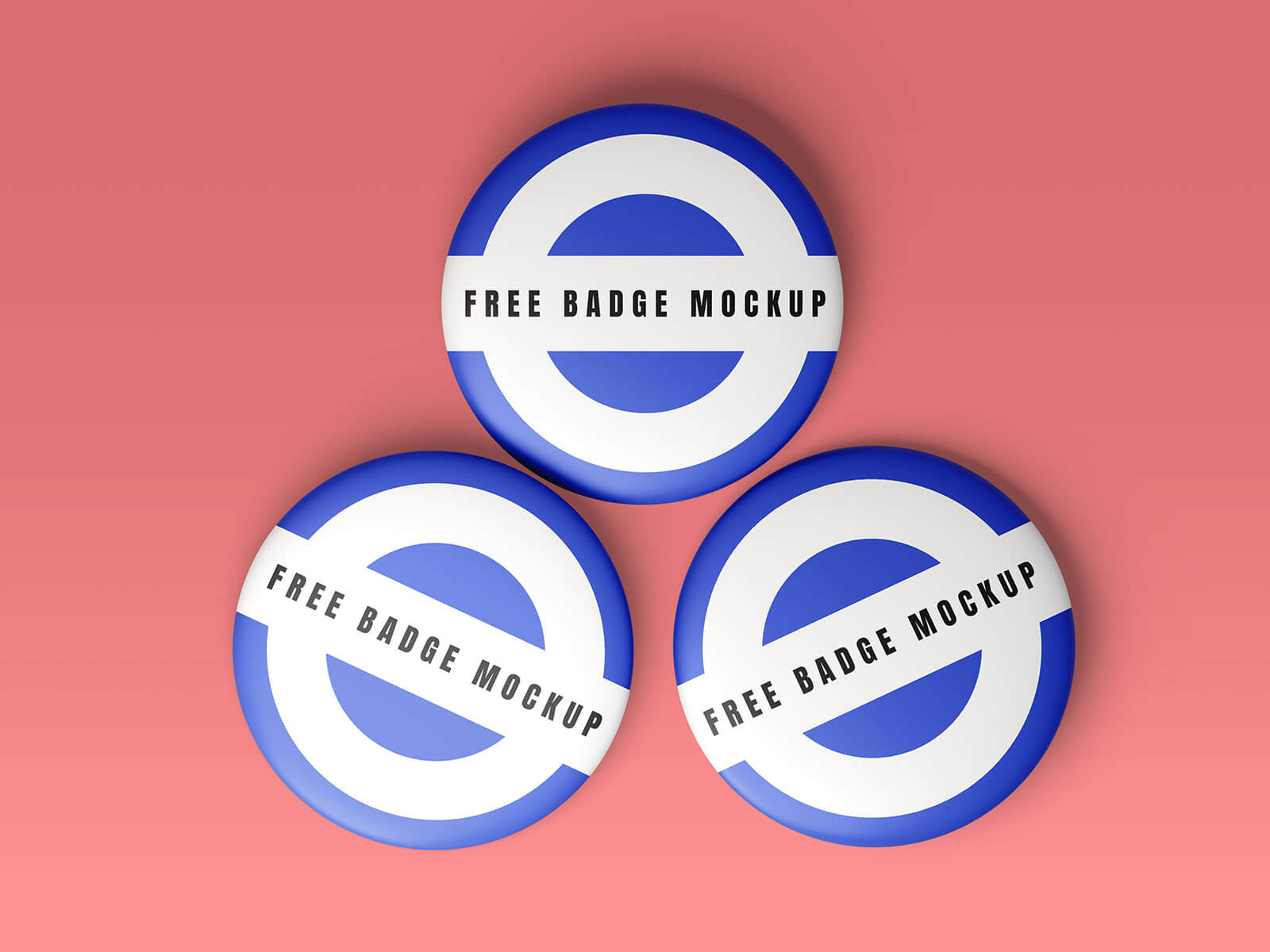Free Round Pin Button Badge Mockup PSD Set