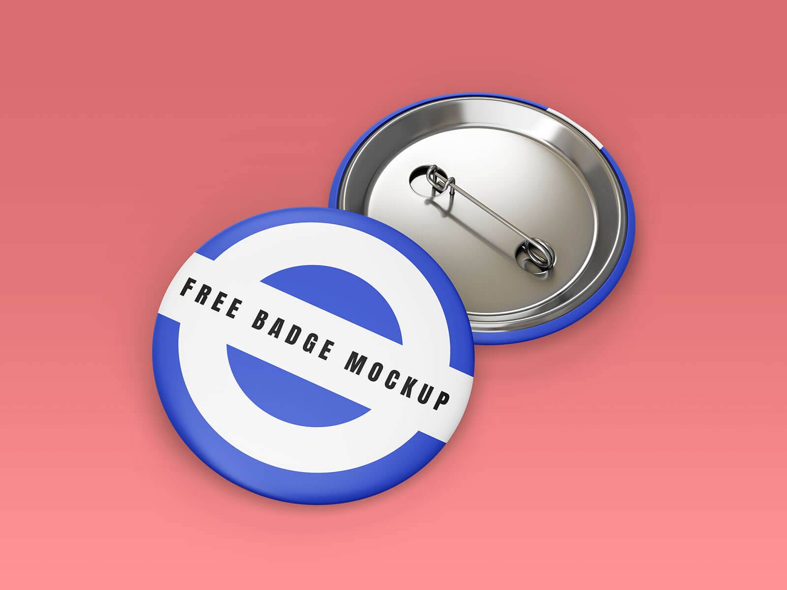 Free Round Pin Button Badge Mockup PSD Set