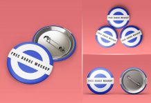 Free Round Pin Button Badge Mockup PSD Set (3)