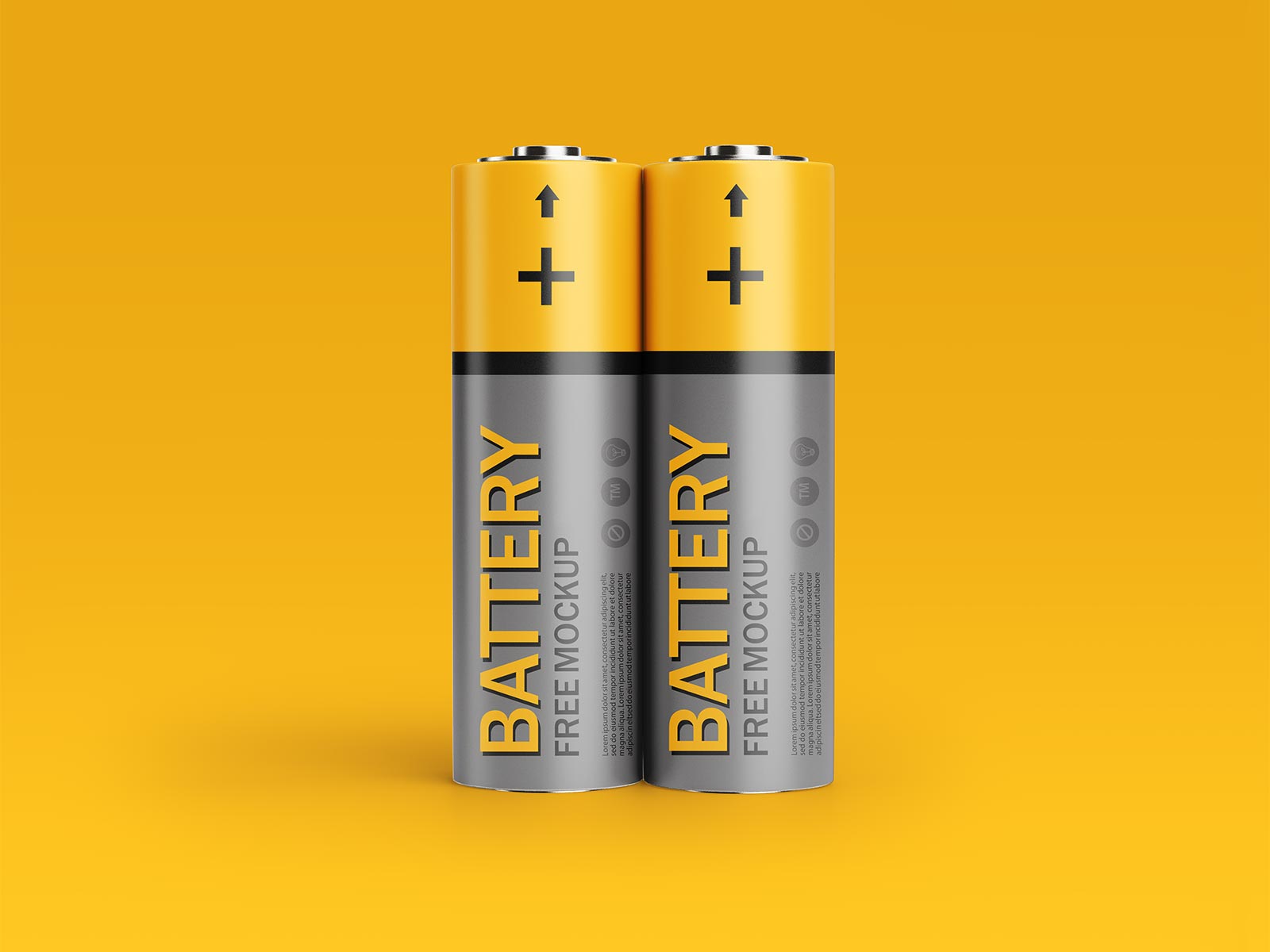 Free AA Battery Blister Pack Mockup PSD