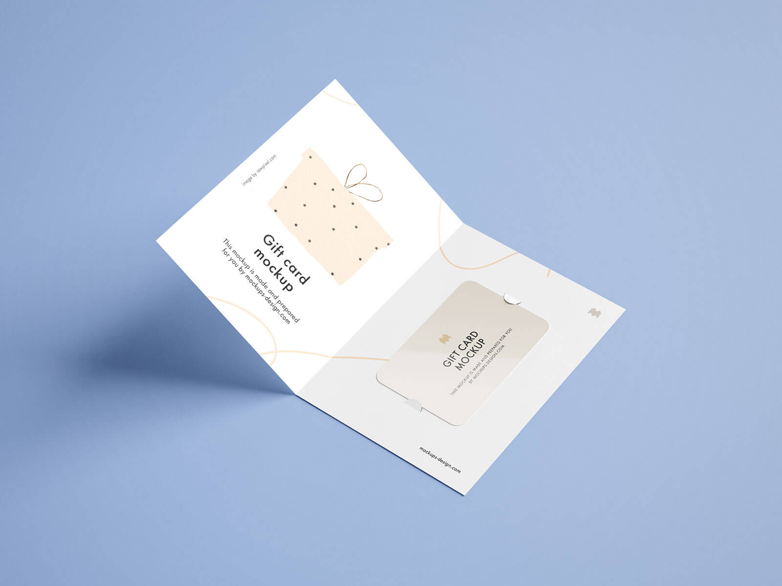 Free Bi-Fold Gift Card Mockup PSD Set