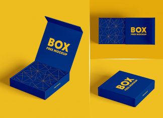 Free Product Box Mockup PSD Set (1)