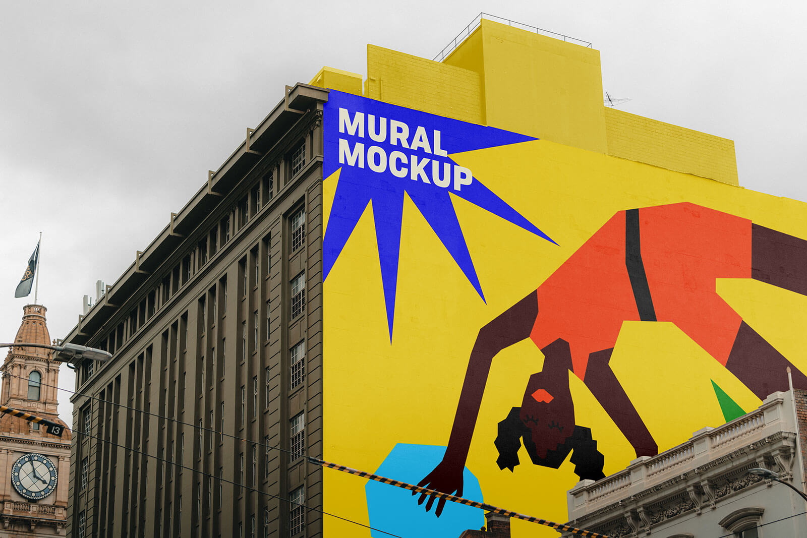 Download Free Building Graffiti Wall Art Mural Mockup Psd Good Mockups