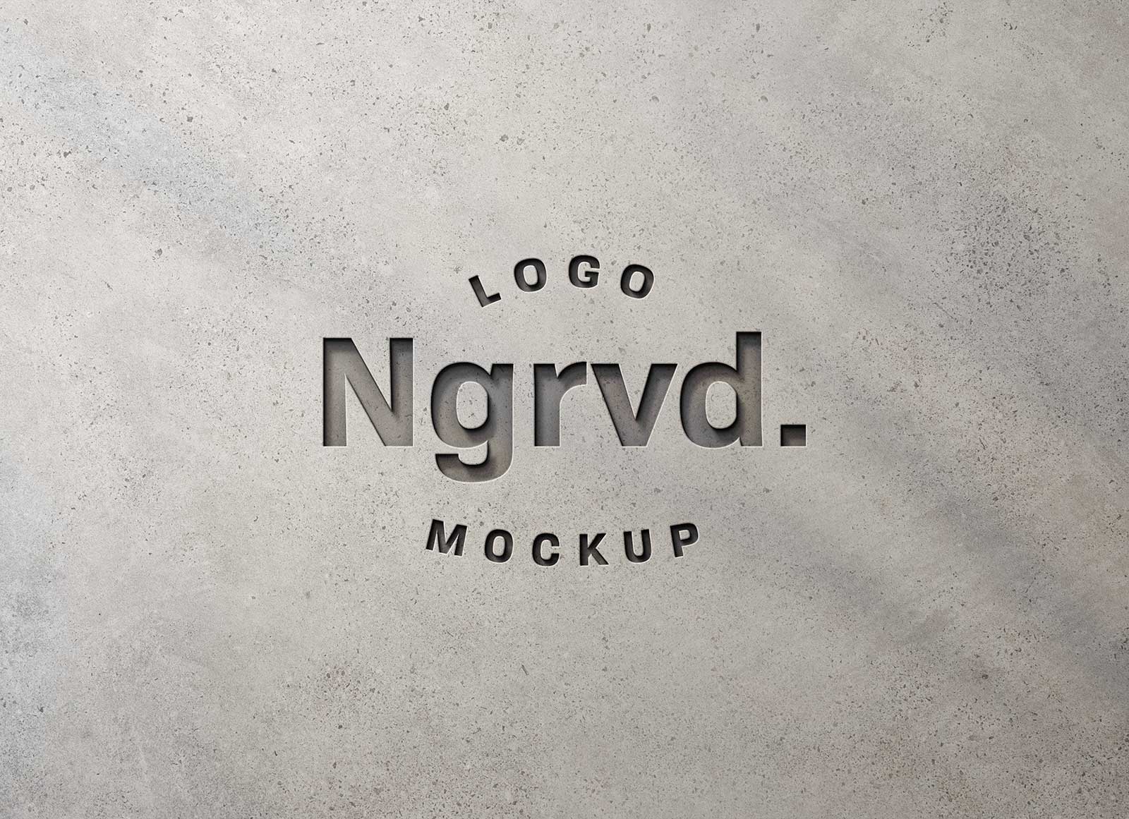 Download Free Wall Engraved Logo Mockup PSD - Good Mockups