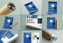 Download Free Acrylic Standoff Wall Frame Poster Mockup Psd Good Mockups