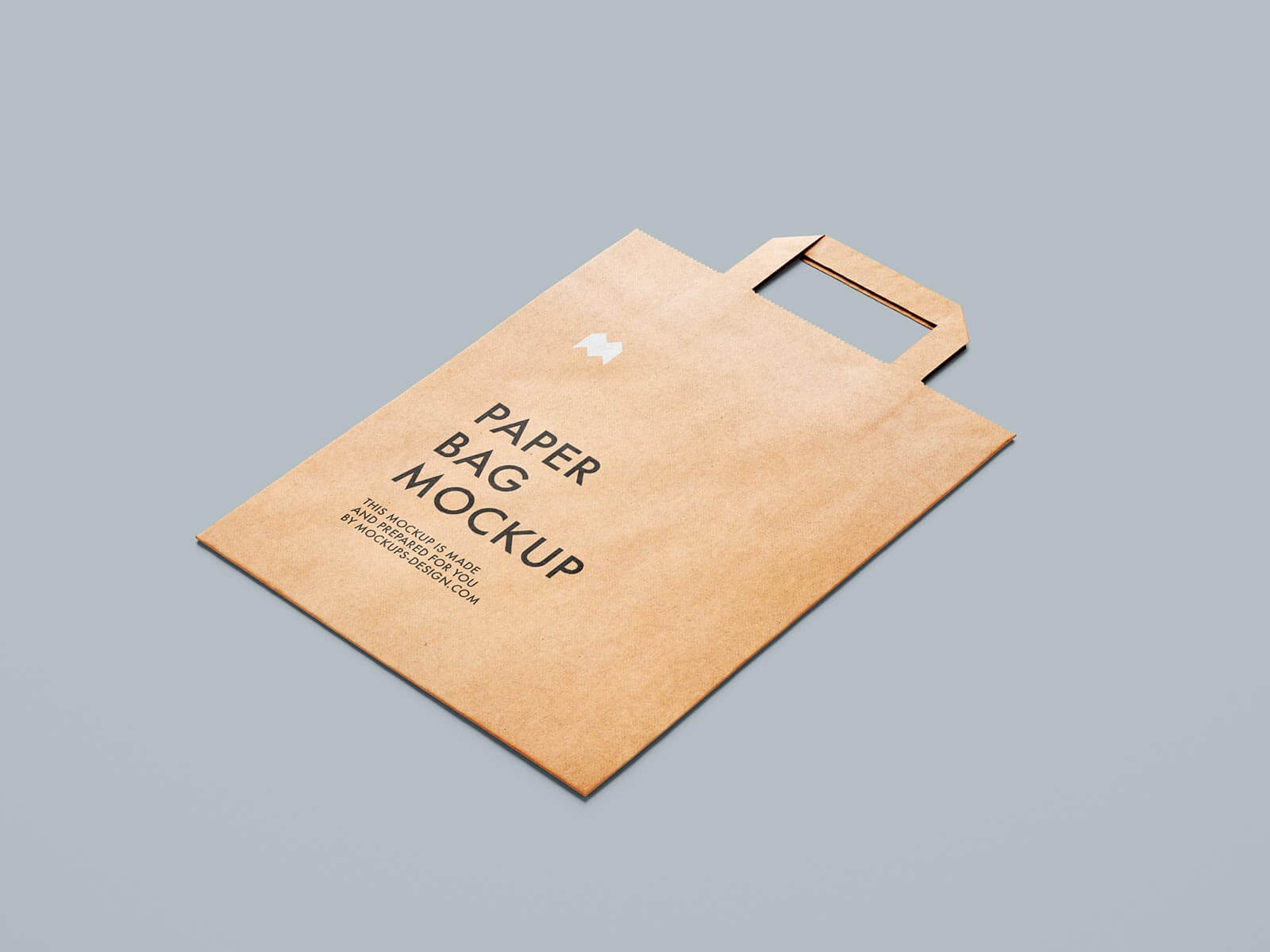 Free Flattened Paper Shopping Bag Mockup PSD Set