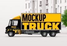 Download Free Box Truck Mockup Psd Good Mockups