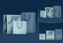 Free Shopping Bag Presentation Mockup PSD Set